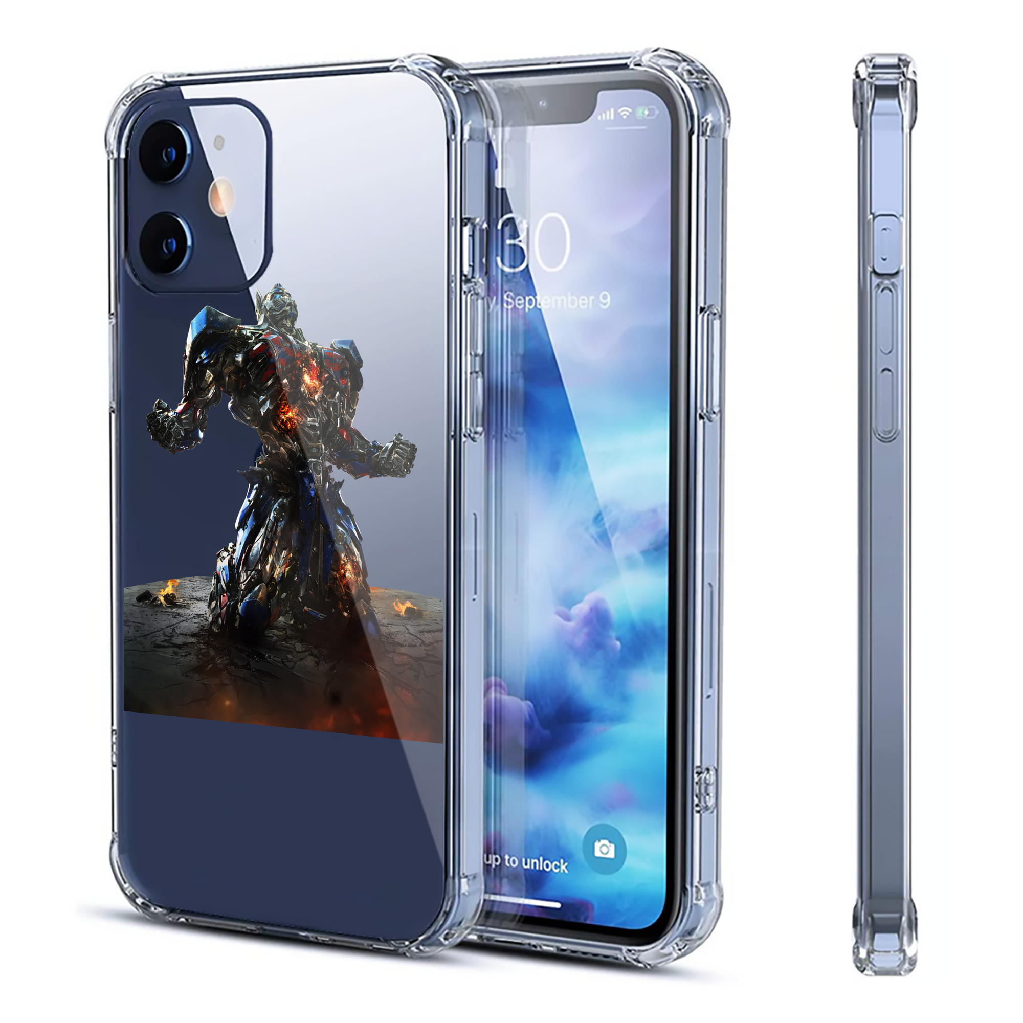 （画像用） Transformers トランスフォーマー 【iPhone 12シリーズ対応】透明スマホケース（クリアソフトケース）